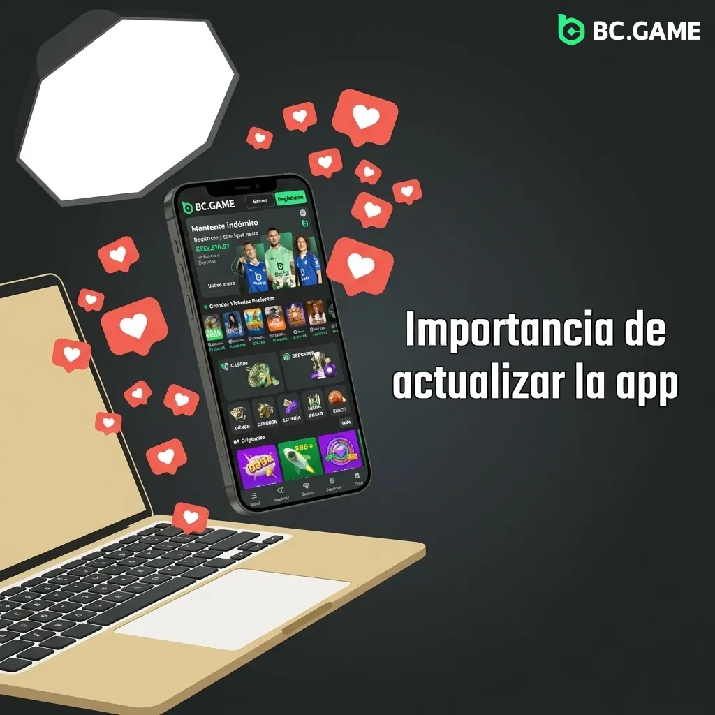 Smartphone mostrando notificación de actualización de app con icono de seguridad y símbolo de juegos en pantalla