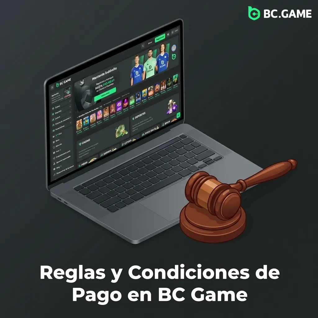 BC Game payment rules page showing verification, withdrawal methods, wagering requirements, and transaction limits