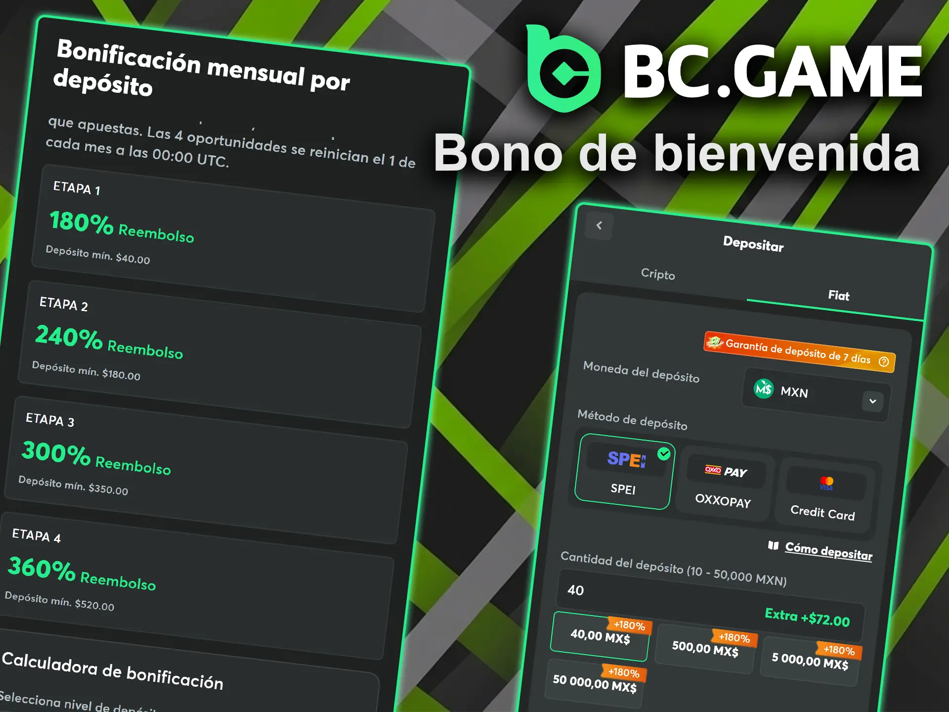 Activa el bono de bienvenida para jugadores móviles en BC Game.