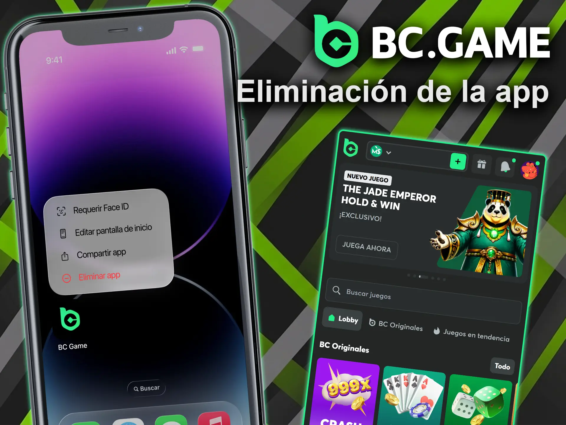 Descubre cómo eliminar la aplicación BC Game de tu dispositivo.