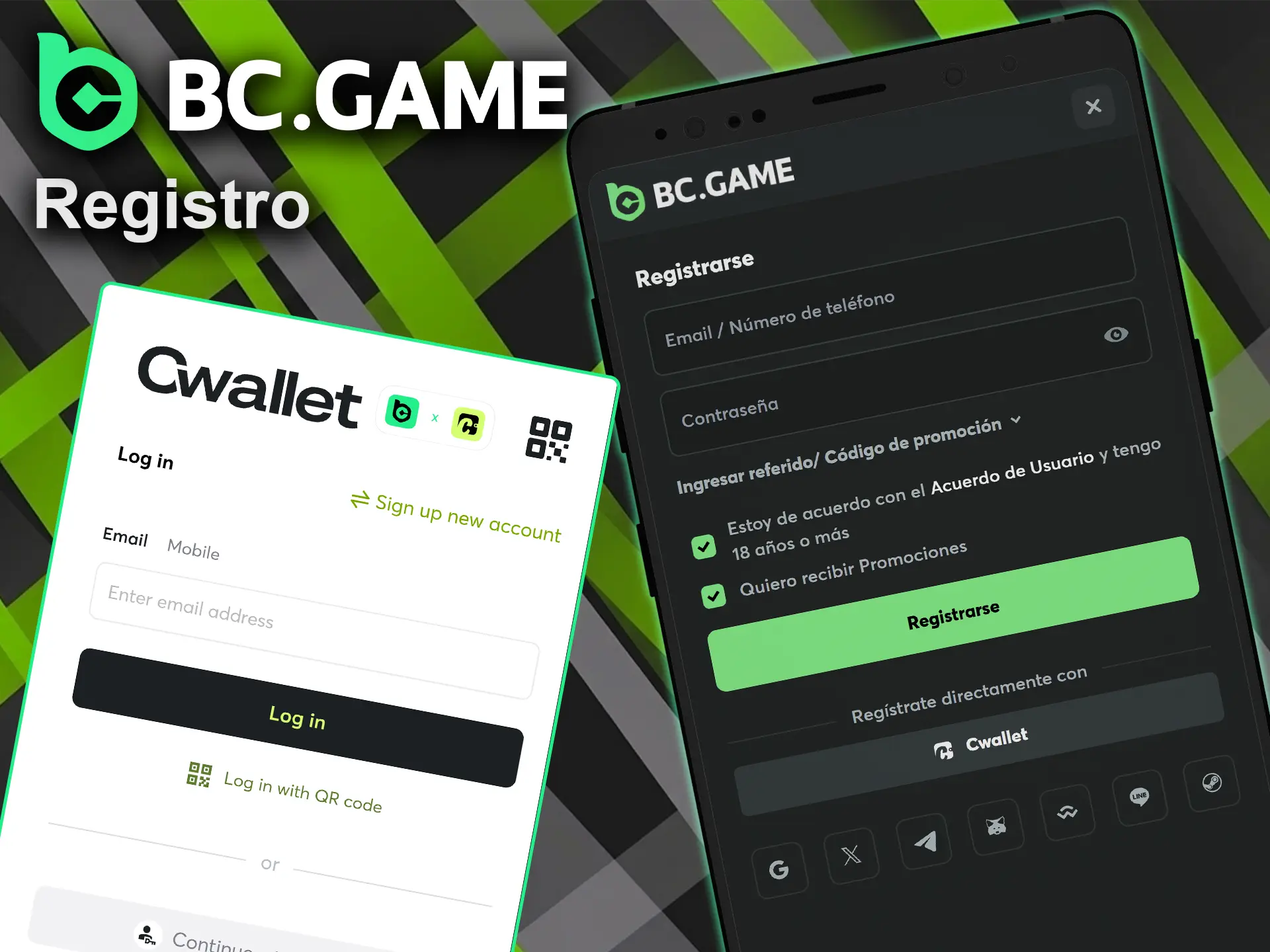 Siga los pasos necesarios para completar el proceso de registro a través de la app oficial de BC Game.