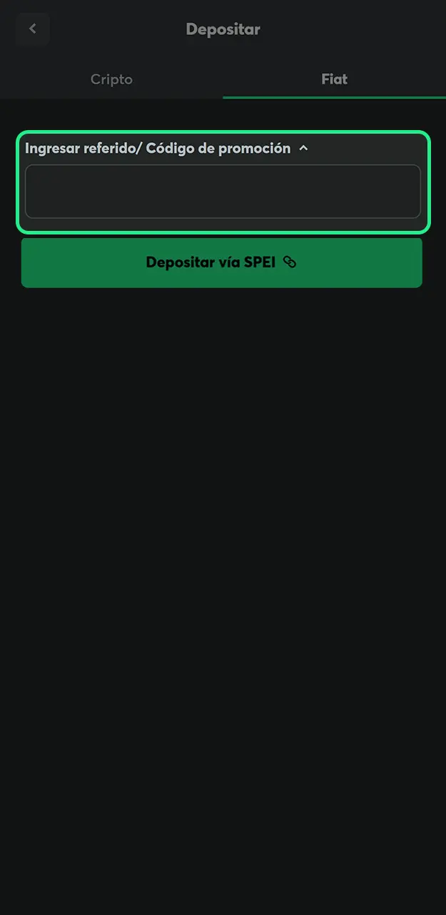 Entra en tu perfil e introduce el código promocional en BC Game.