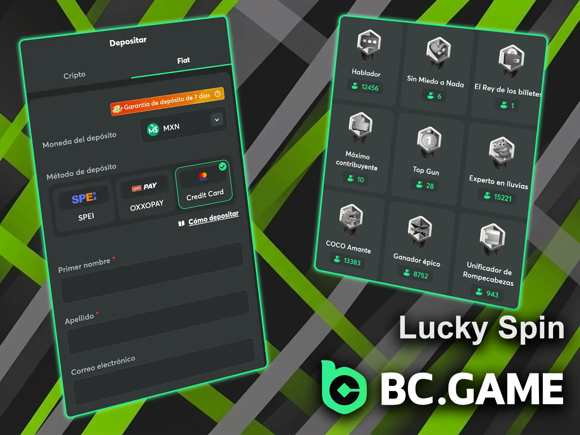 Gire la rueda de la fortuna Lucky Spin para ganar criptomonedas y otros premios en BC Game.