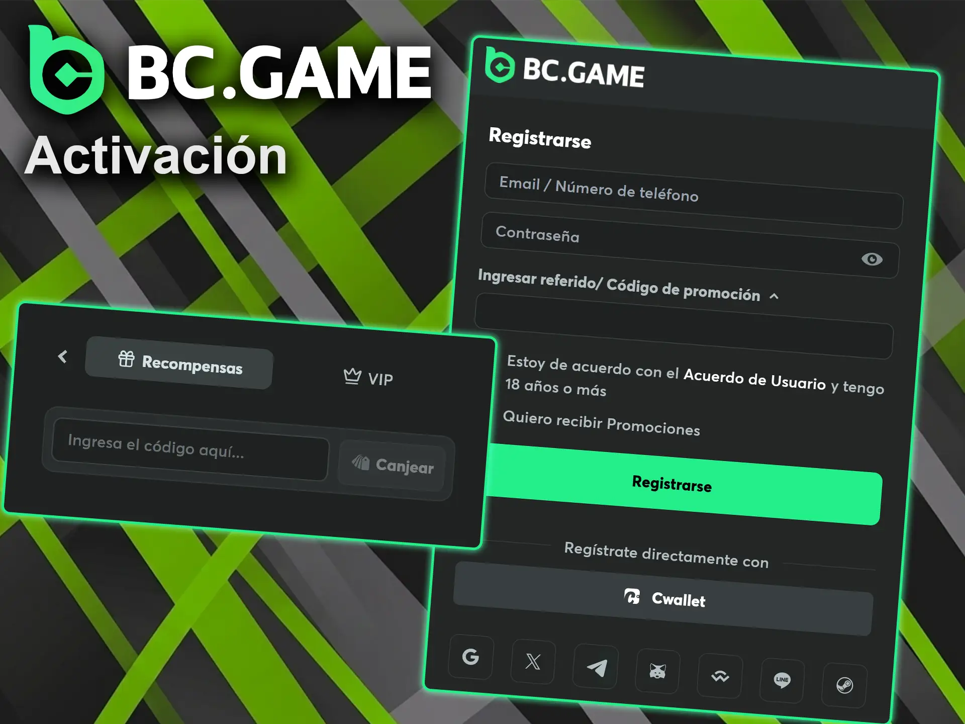 Utilice su smartphone para realizar la activación del código promo vía app móvil de forma rápida en BC Game.