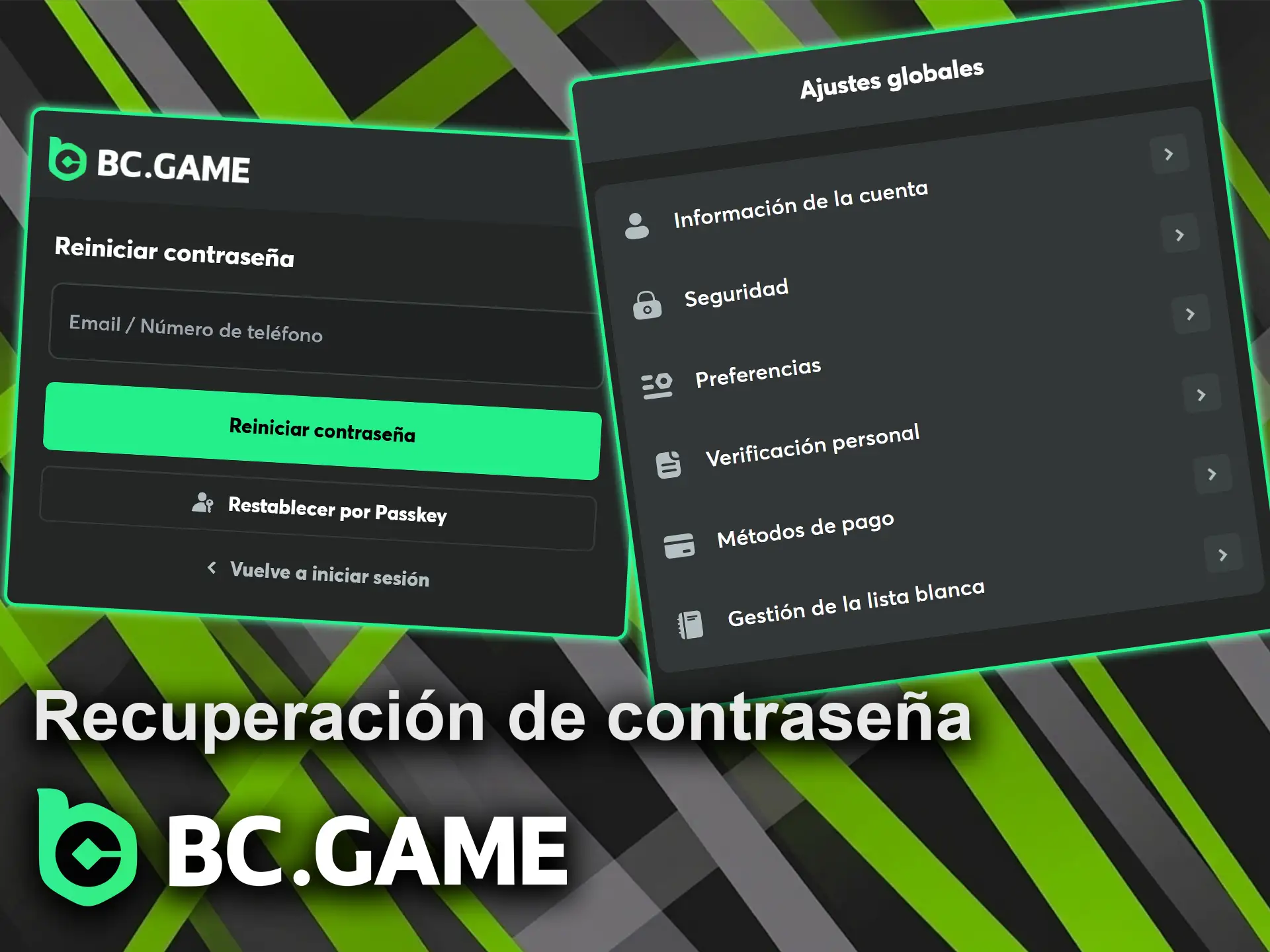 Recupera tu contraseña olvidada y accede a tu cuenta en BC Game.