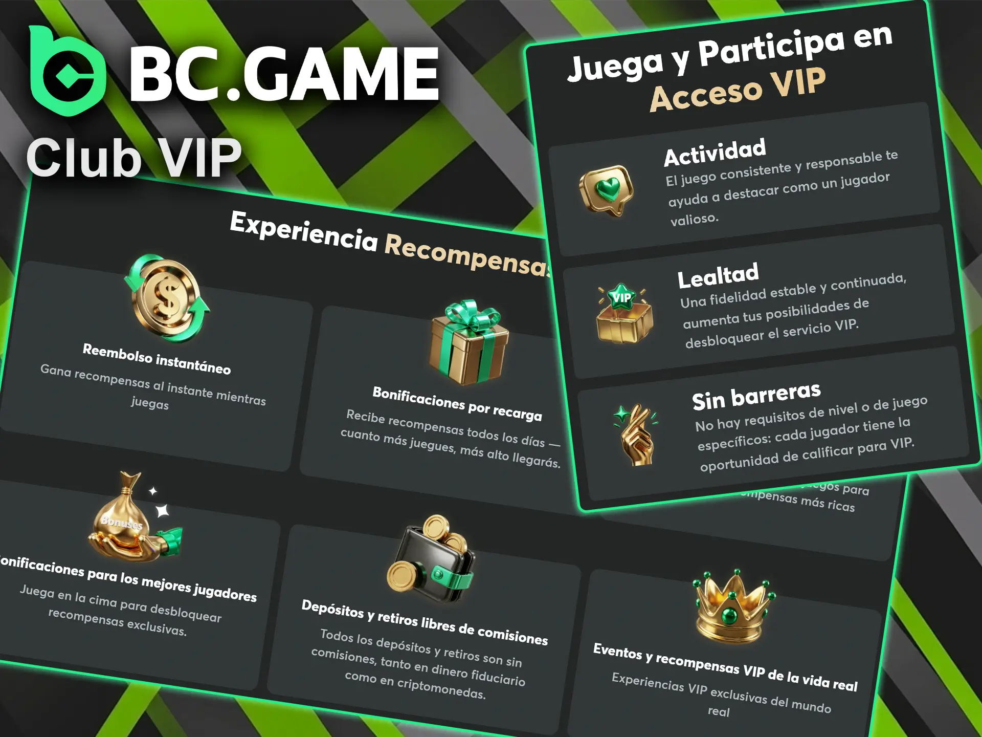 Obtenga beneficios de élite y únete al Club VIP para jugadores leales en BC Game.