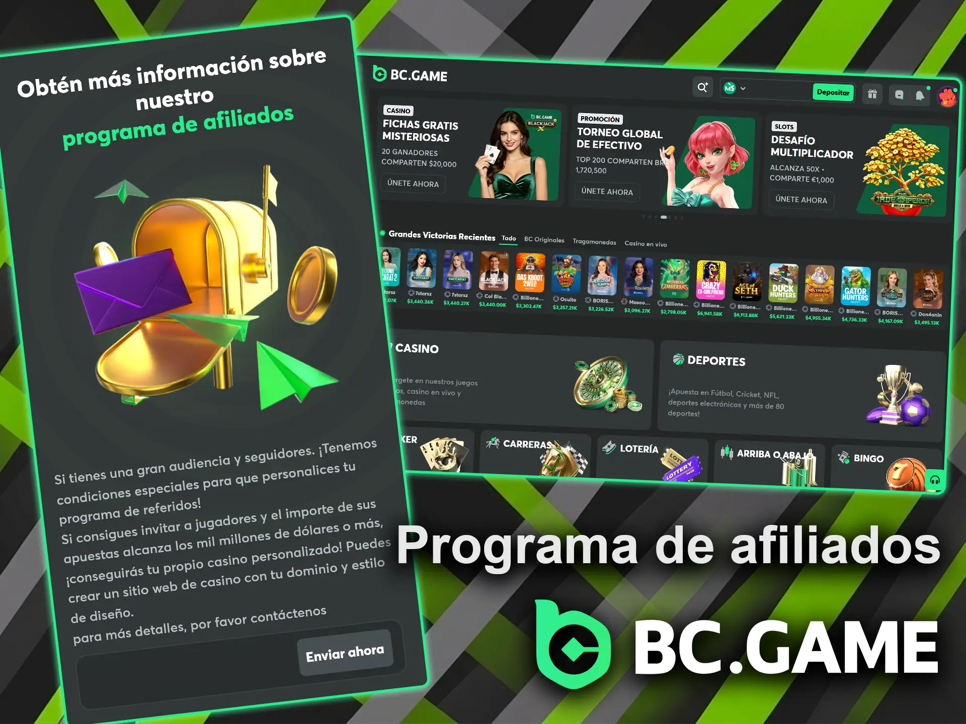 Conviértete en socio y empieza a ganar dinero con BC Game.