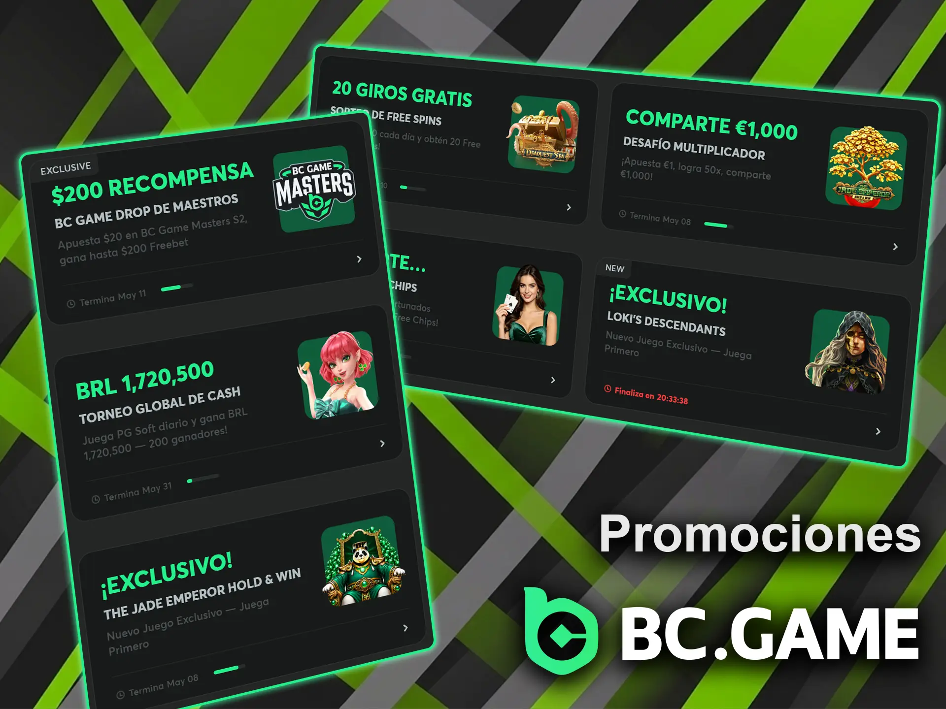 Echa un vistazo a las ofertas promocionales disponibles en BC Game.