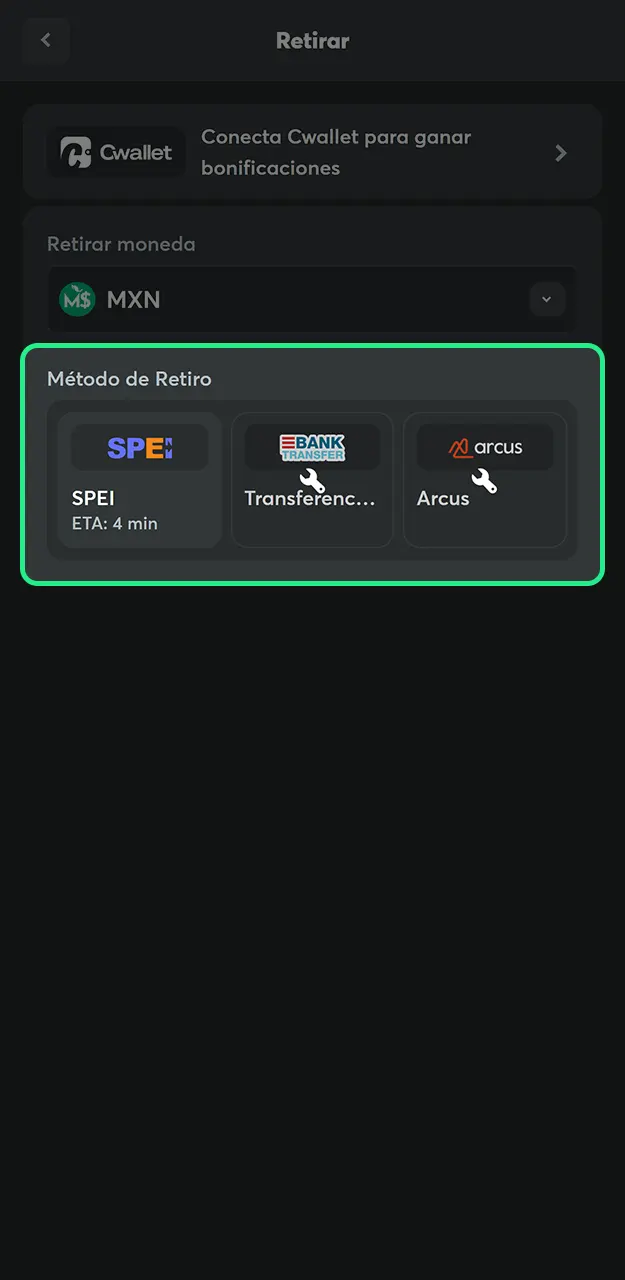 Consulte las alternativas de pago locales y elige tu método de retiro más conveniente en BC Game.