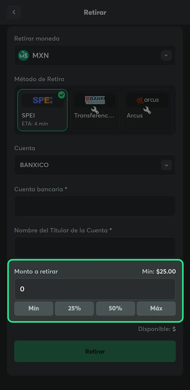 Siga los pasos necesarios en el cajero para aprender cómo retirar dinero de BC Game de manera eficiente.